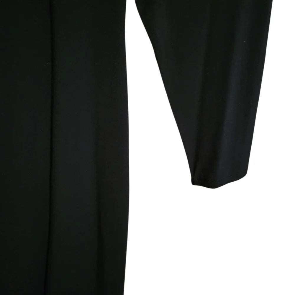 Universal Standard Black Long Sleeve Side Ruched Maxi Dress